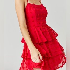 Francheschas Red/Orange Summer Dress NEW WITH TAGS